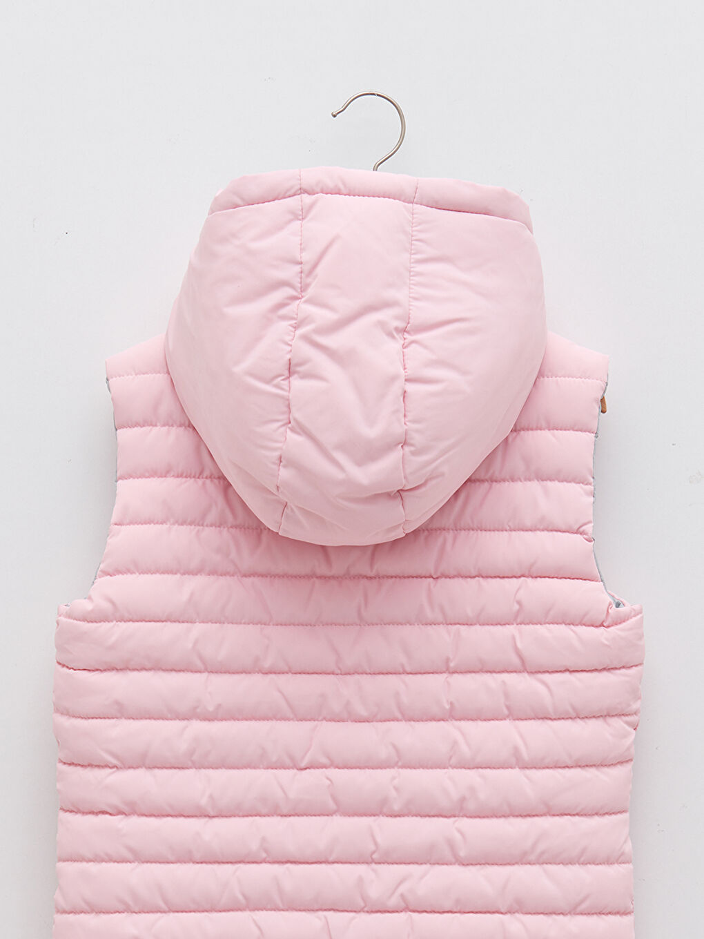 Pembe Kapüşonlu Basic Çift Taraflı Kız Çocuk Şişme Yelek-3