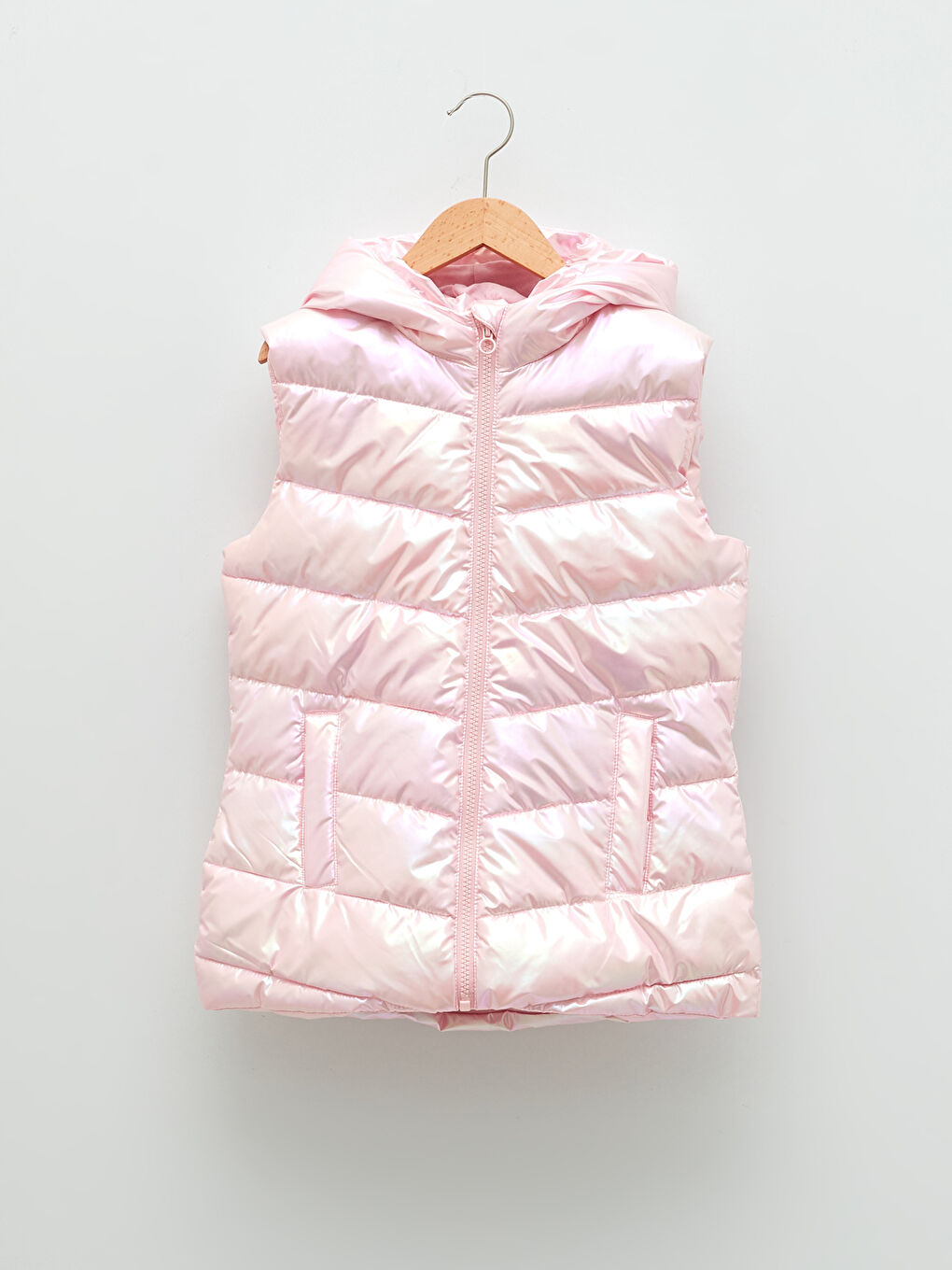 Lila Kapüşonlu Kız Çocuk Şişme Yelek