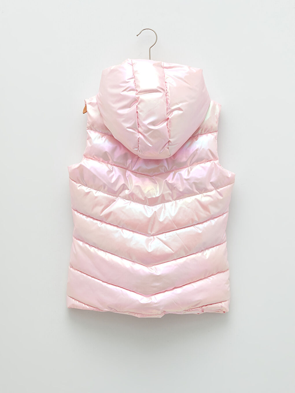 Lila Kapüşonlu Kız Çocuk Şişme Yelek-1