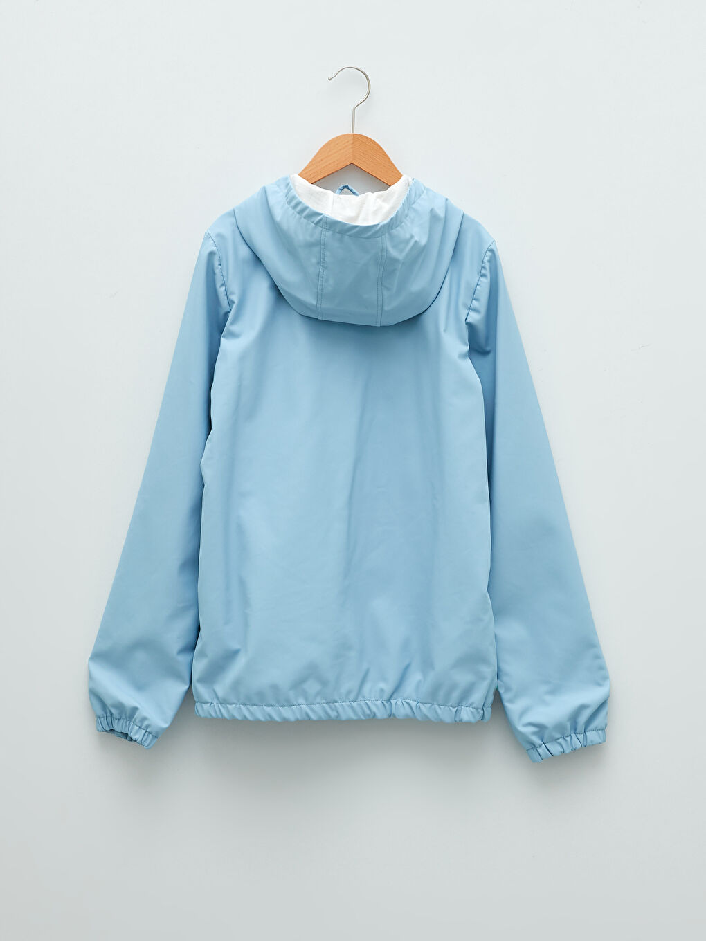 Bedruckter Mädchenmantel mit Kapuze und Handtasche-1