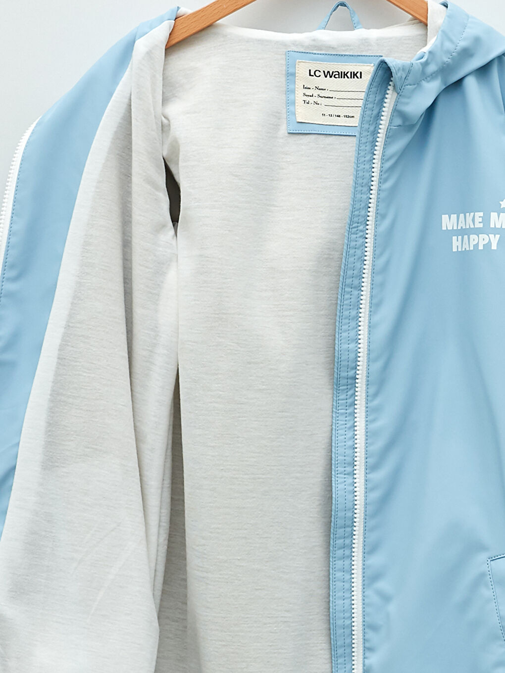 Bedruckter Mädchenmantel mit Kapuze und Handtasche-2