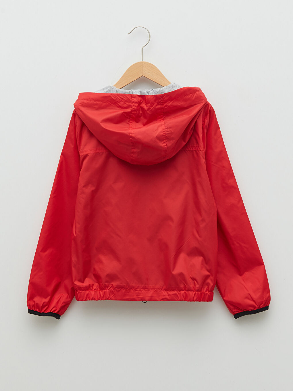 Kırmızı Kapüşonlu Basic Erkek Çocuk Yağmurluk-1