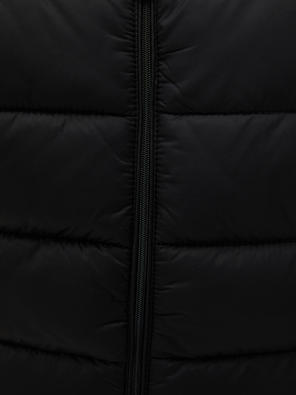 Vertical Collar Straight Long Sleeve Pocket Detail Thick Women's Inflatable Coat-3