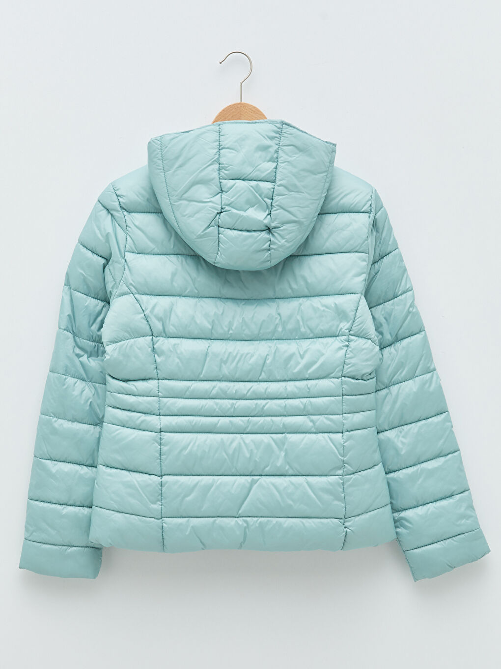 Geacă Matlasată pentru Femei cu Glugă, Mânecă Lungă, Detalii Buzunar, Simplă-7