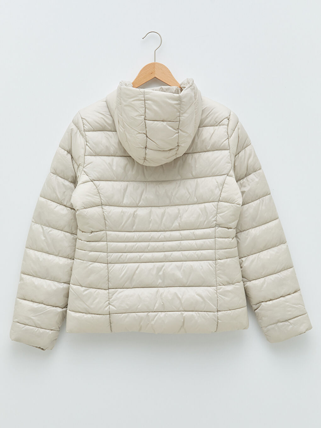 Geacă Matlasată pentru Femei cu Glugă, Mânecă Lungă, Detalii Buzunar, Simplă-8