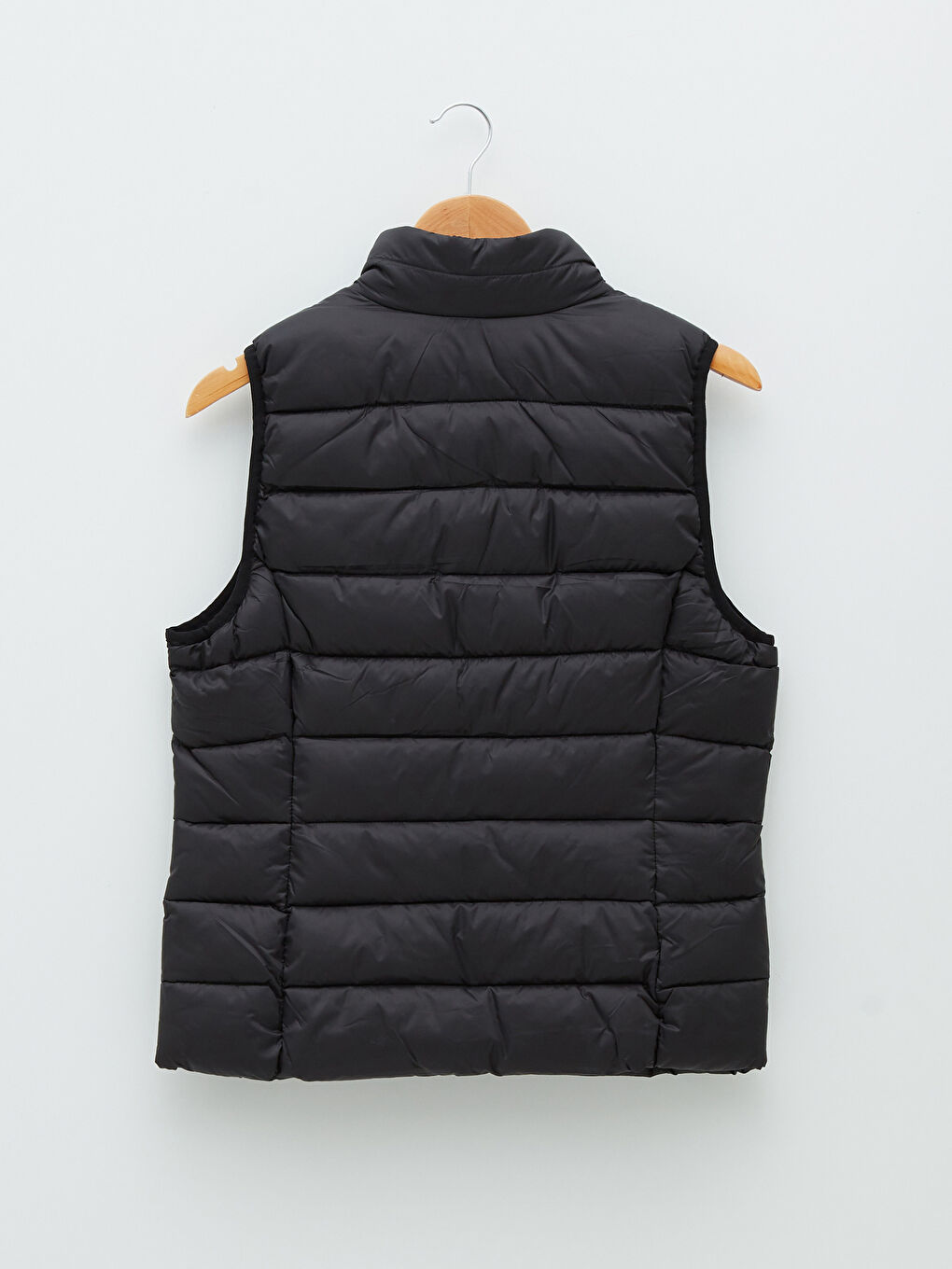 Stand Up Collar Plain Pocket Detailed Women's Inflatable Vest-11