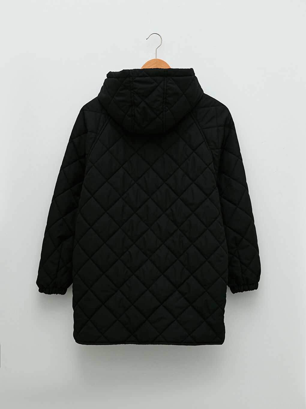 Geacă Matlasată Cu Model Cu Glugă Mânecă Lungă pentru Femei-7