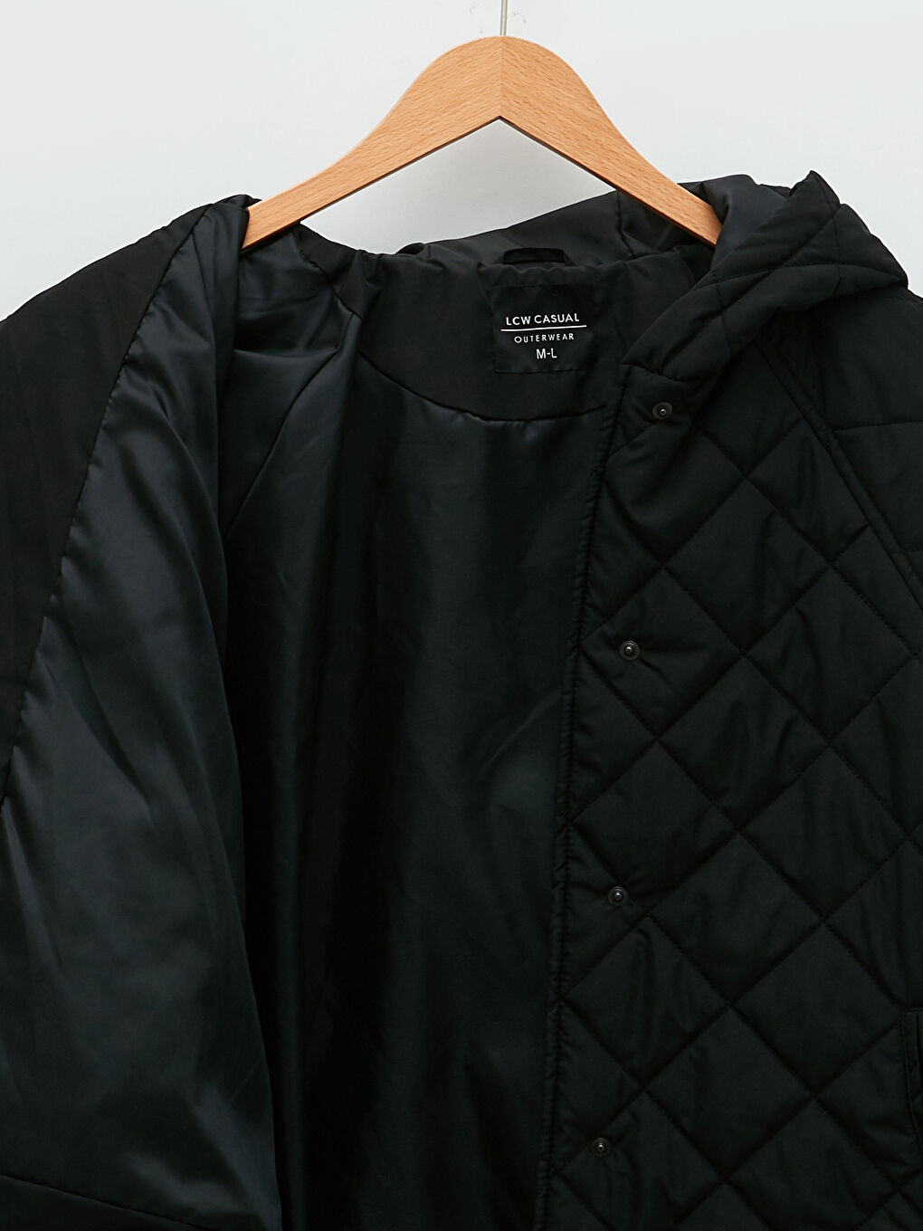 Geacă Matlasată Cu Model Cu Glugă Mânecă Lungă pentru Femei-8