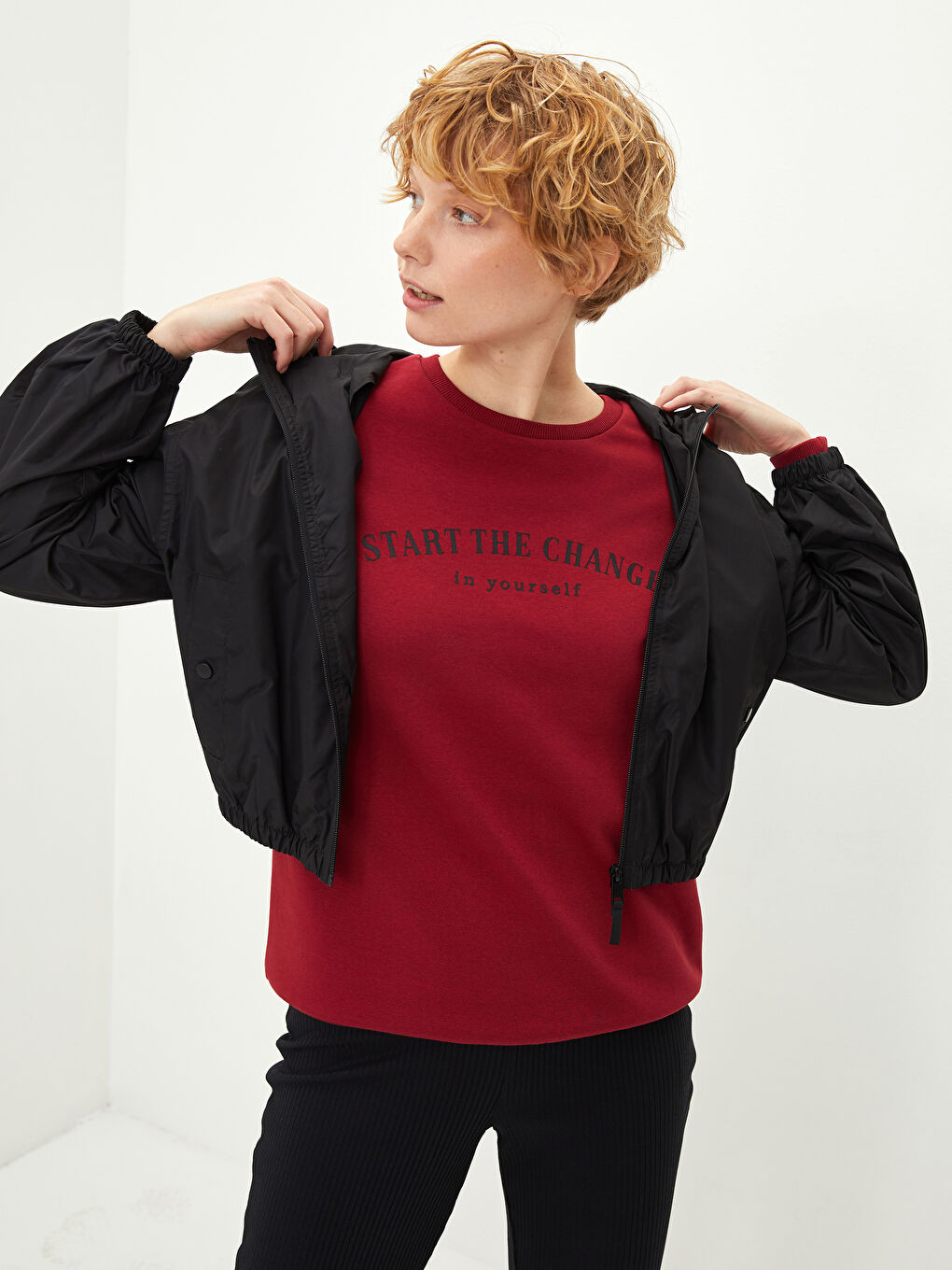 Hooded Straight Pocket Detailed Long Sleeve Women's Raincoat