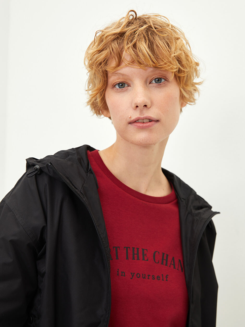 Hooded Straight Pocket Detailed Long Sleeve Women's Raincoat-2