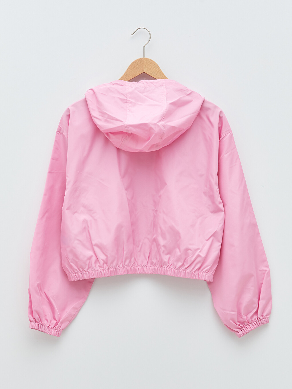 Hooded Straight Pocket Detailed Long Sleeve Women's Raincoat-3
