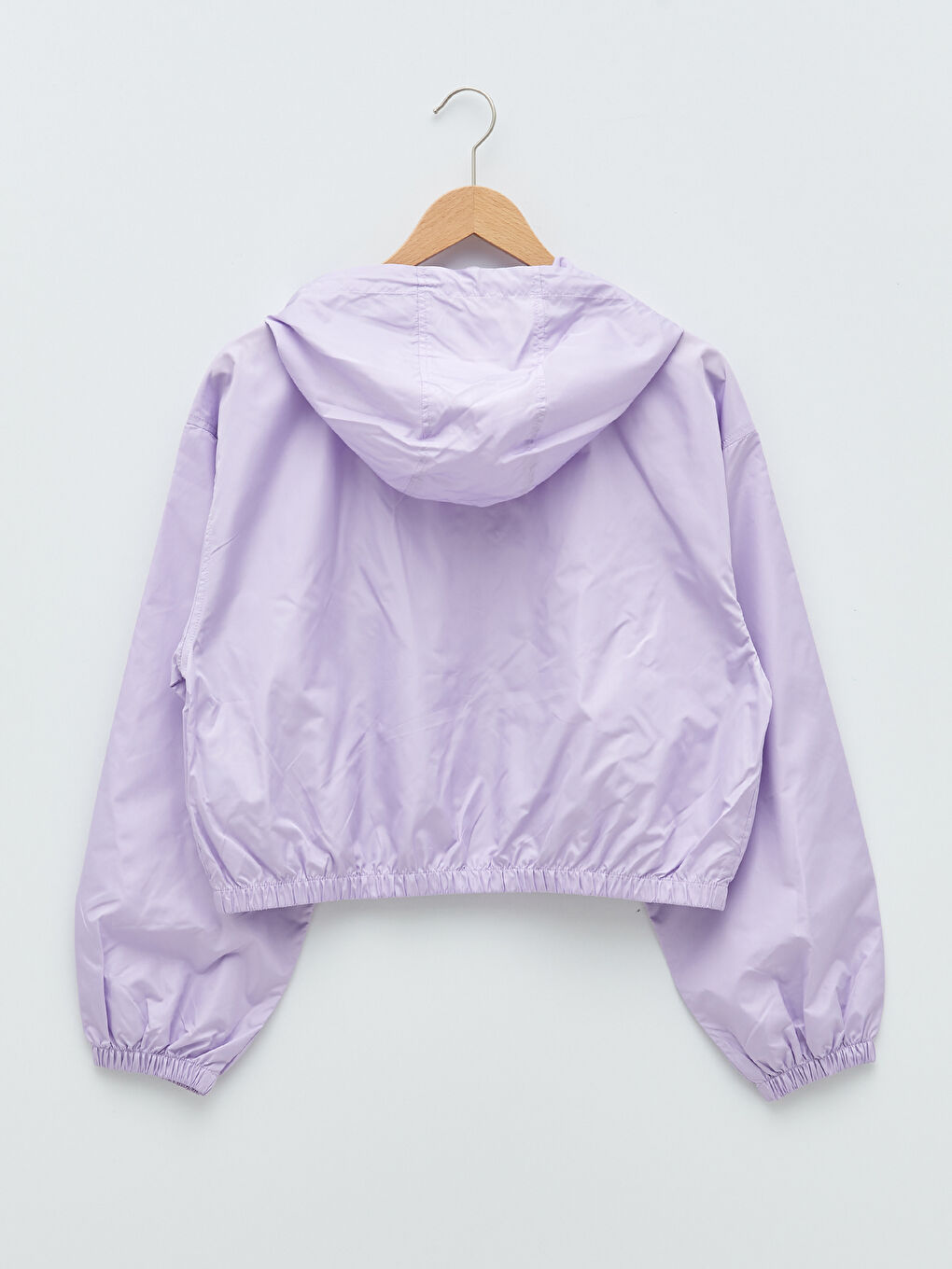 Hooded Straight Pocket Detailed Long Sleeve Women's Raincoat-6