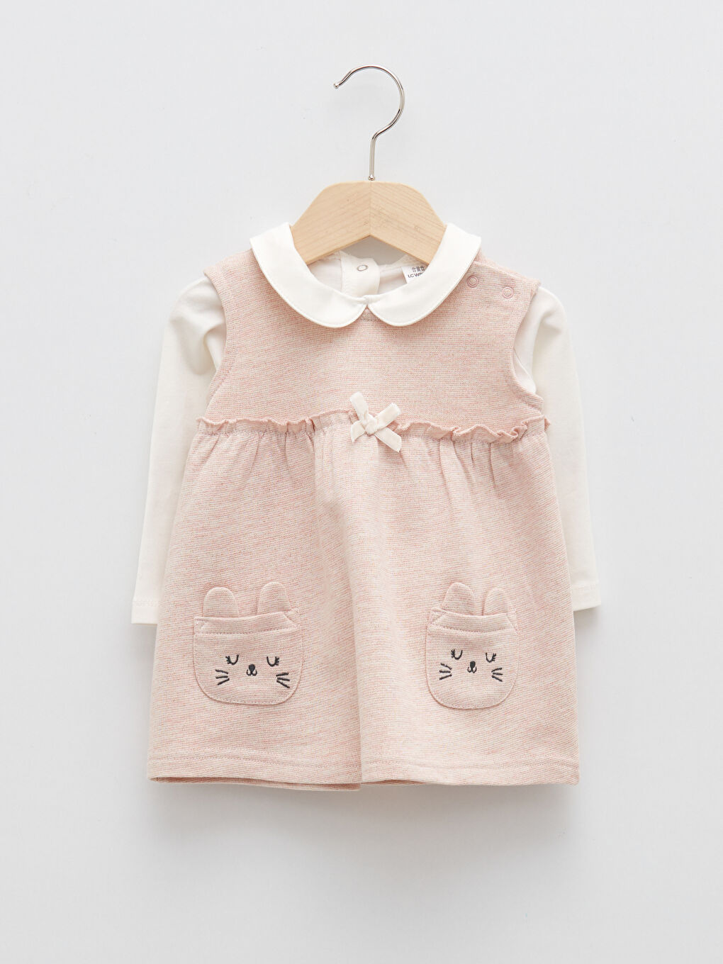 Embroidery Detailed Blouse and Dress for Baby Girl