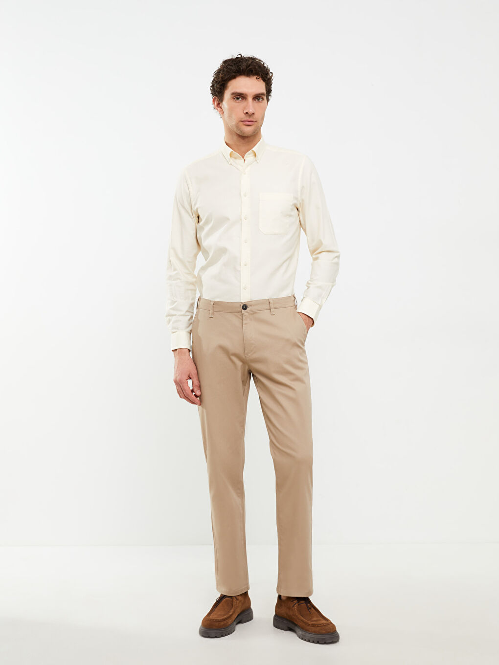 بنطلون قماش دوبي عادي-2