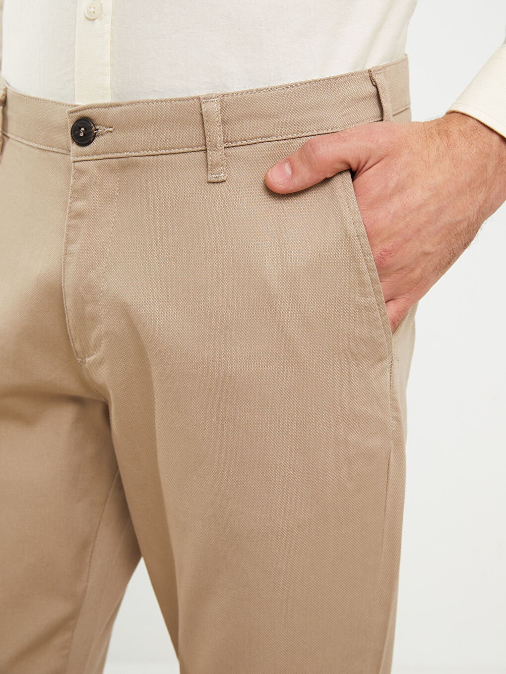 بنطلون قماش دوبي عادي-3