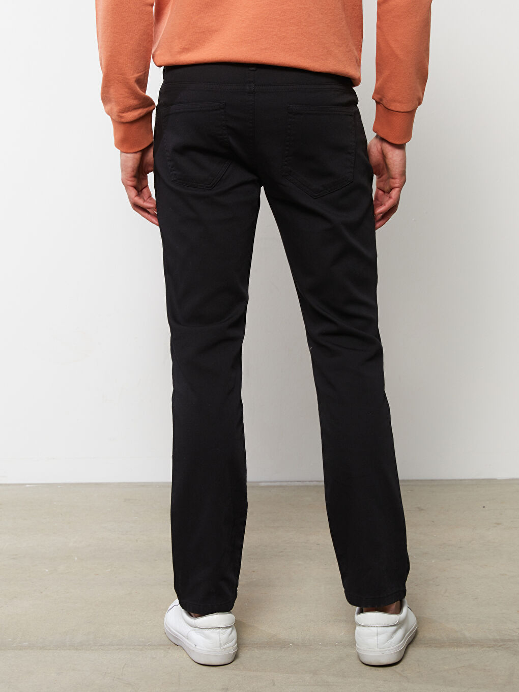 Siyah Slim Fit Armürlü Erkek Pantolon-4