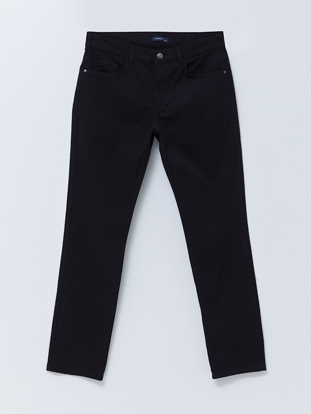 Siyah Slim Fit Armürlü Erkek Pantolon-6