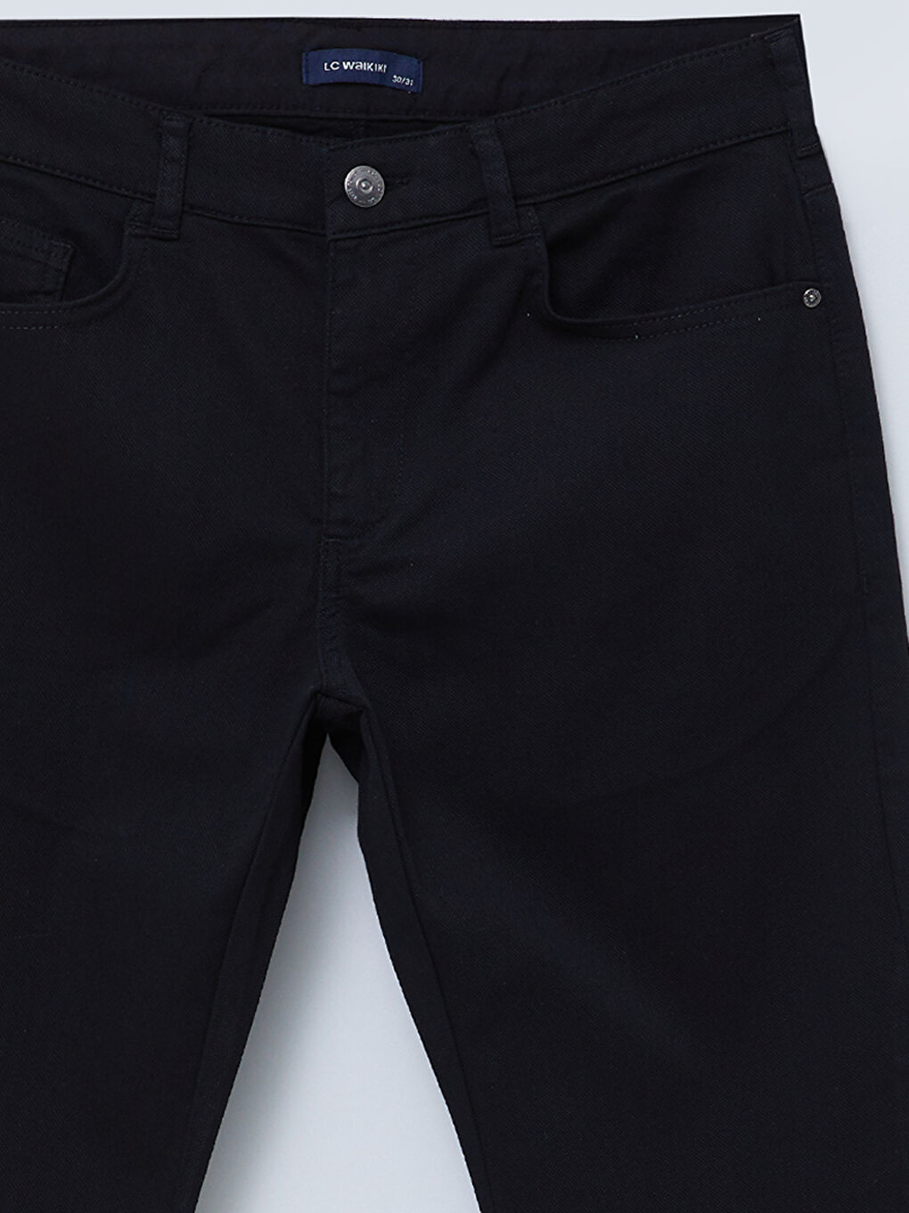 Siyah Slim Fit Armürlü Erkek Pantolon-8