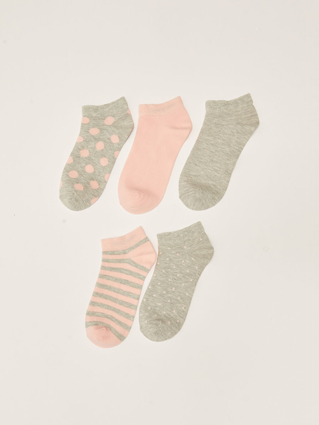 Женские узорчатые короткие носки - комплект из 5 штук-1