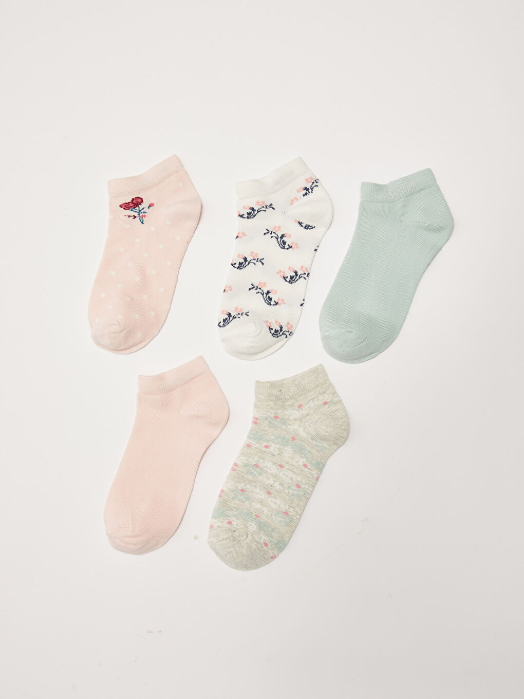 Узорчатые Женские Короткие Носки, 5 Штук-1