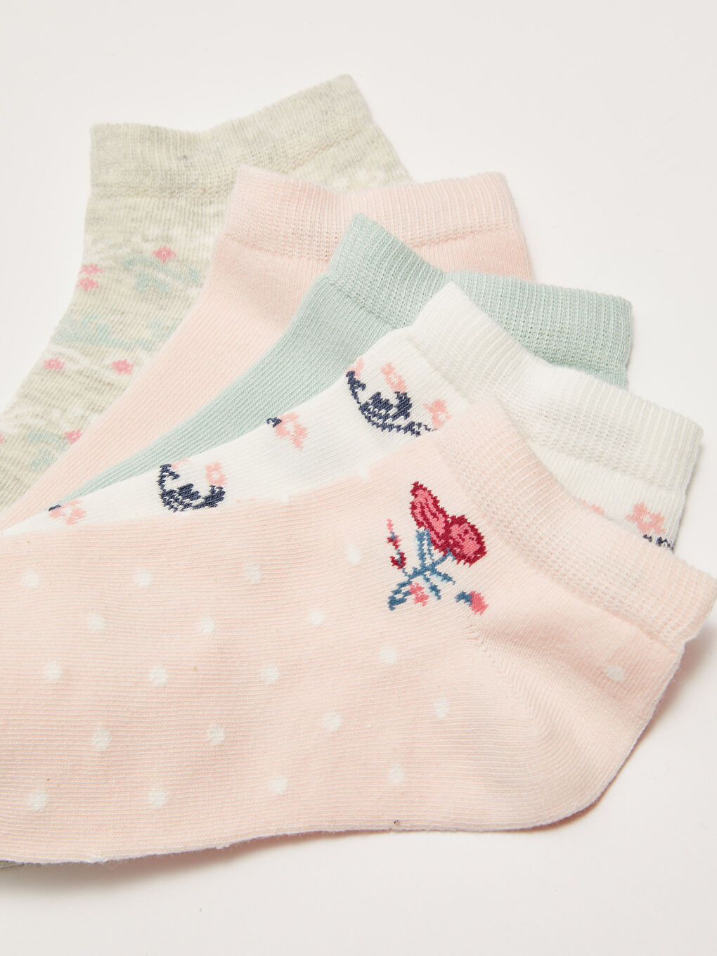 Узорчатые Женские Короткие Носки, 5 Штук-2