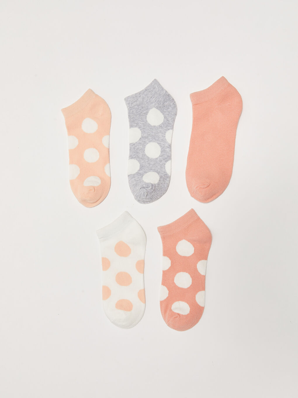 Короткие носки в горошек для женщин, комплект из 5 штук-1
