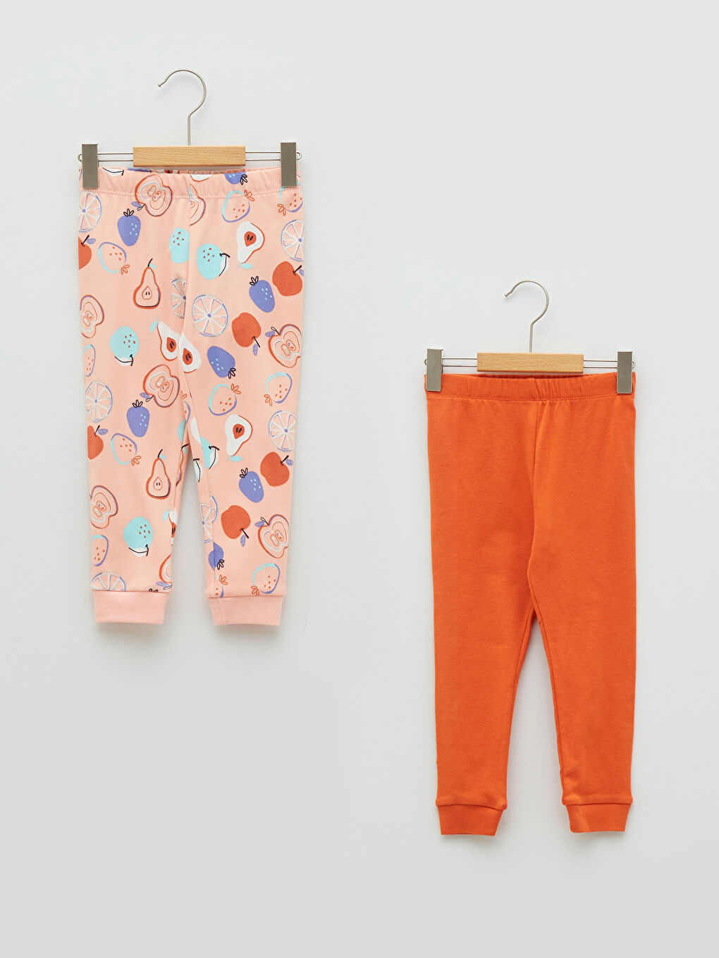 Elastic Waist Cotton Baby Girl Pajama Bottoms 2-Pack