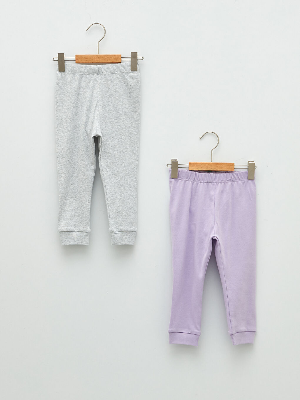 Beyaz Beli Lastikli Kız Bebek Pijama Alt 2'li