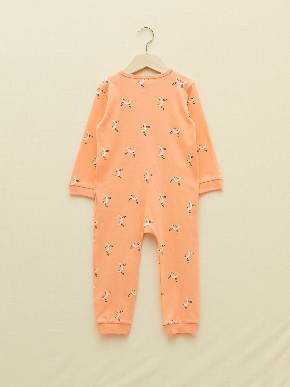 Комбинезон с круглым вырезом и длинным рукавом с принтом для малышек девочек, 2 упаковки-4