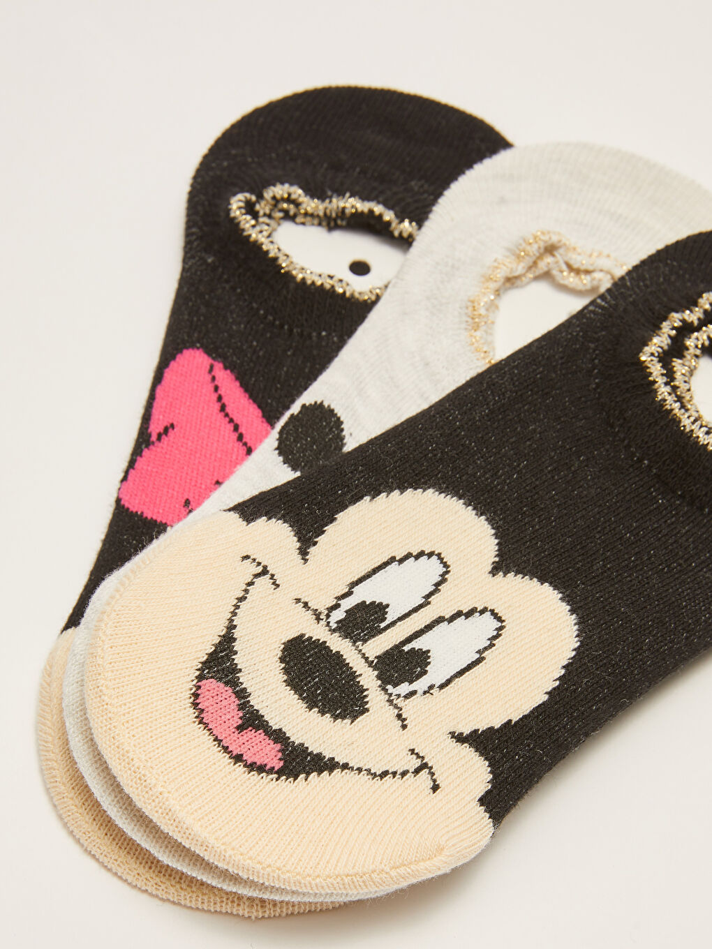 Mickey Mouse Printed Women's Trainer Socks 3-pack -S20510Z8-J0F