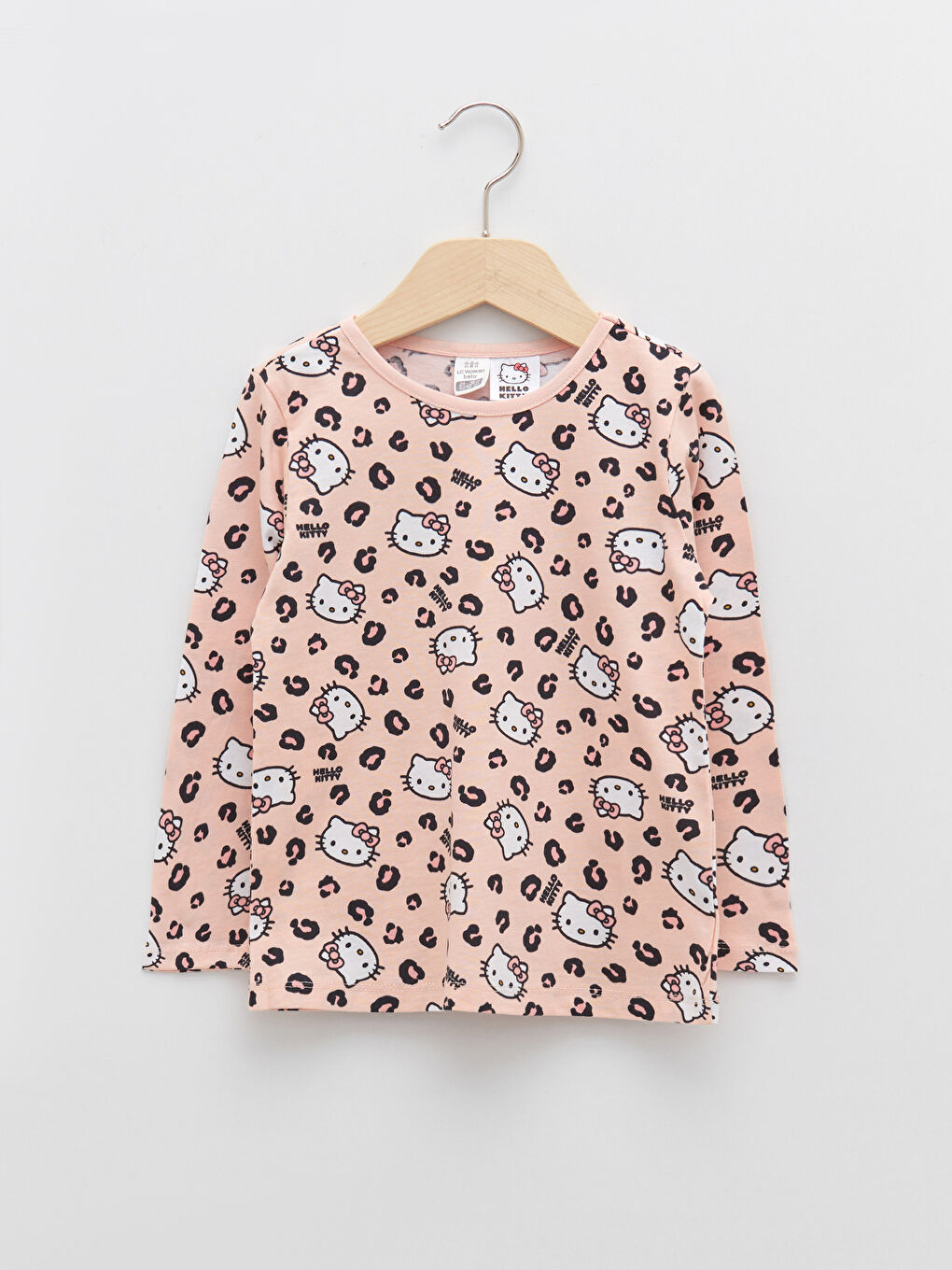 LCW baby Crew Neck Long Sleeve Hello Kitty Printed Cotton Baby Girl Pajamas Set -S20519Z1-LSZ