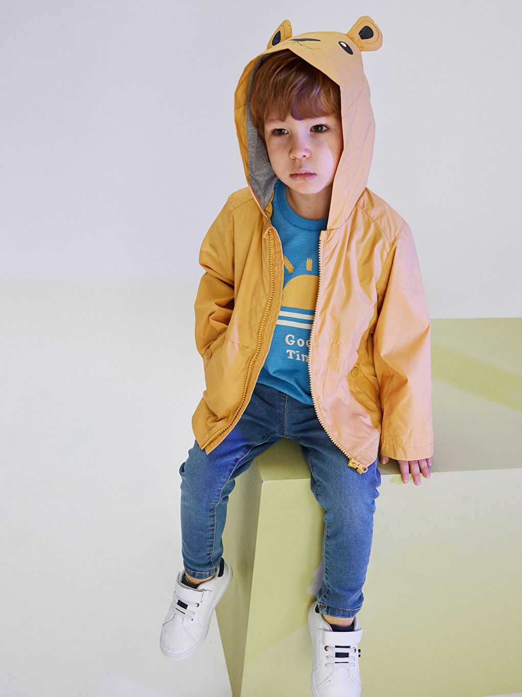 LCW baby Hooded Long Sleeve Baby Boy Zippered Raincoat -S20572Z1-G4N
