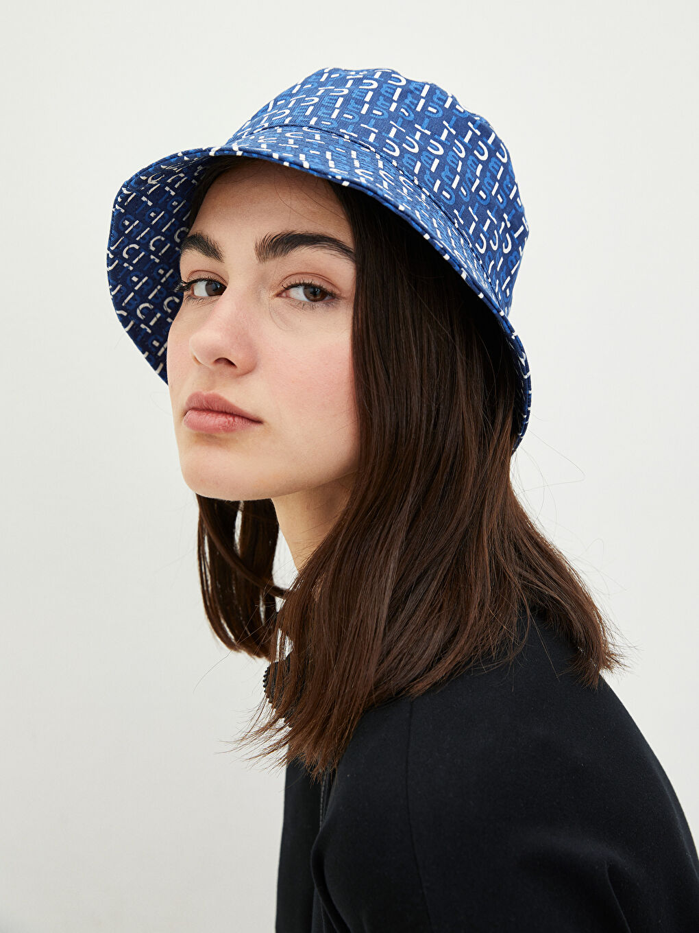 Chapeau Bob Imprimé avec Lettres pour Femmes-1