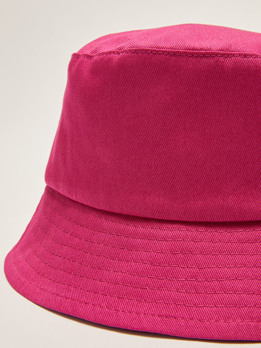 Fuşya Kadın Düz Bucket Şapka-3