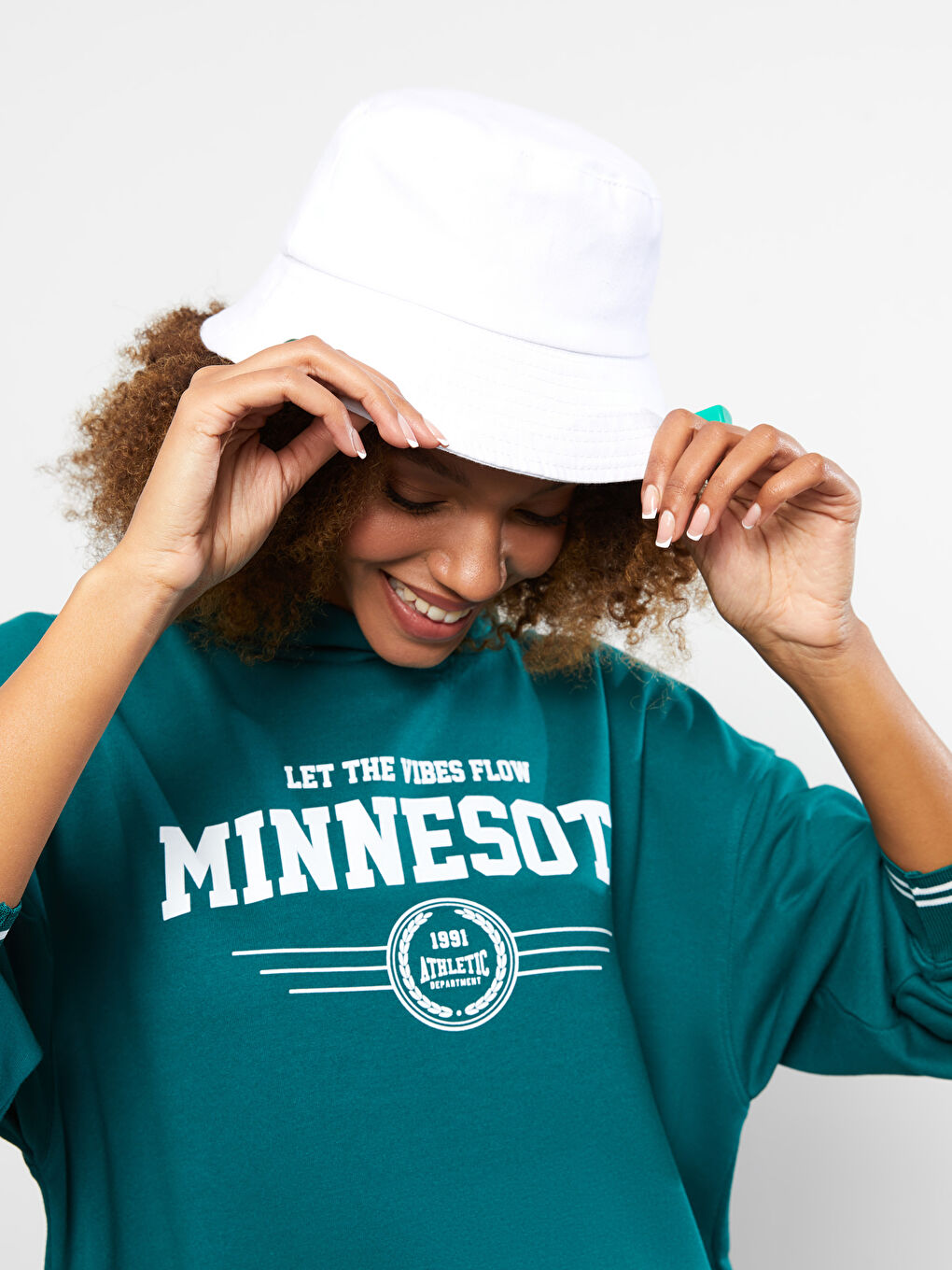 Women's Flat Bucket Hat-1