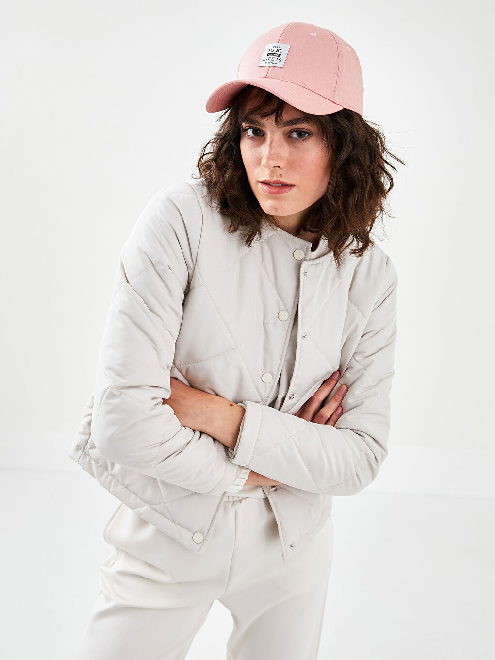 Label Printed Women's Cap Hat