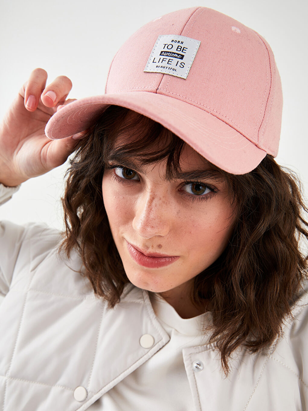 Label Printed Women's Cap Hat-2