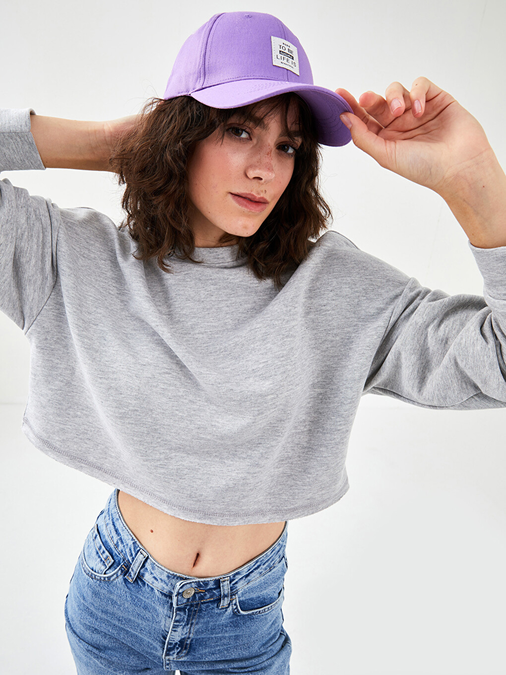 Label Printed Women's Cap Hat