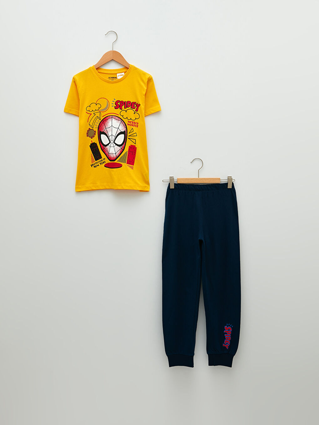 Ensemble Pyjama Court à Col Rond Imprimé Spider-Man à Manches Courtes pour Garçon