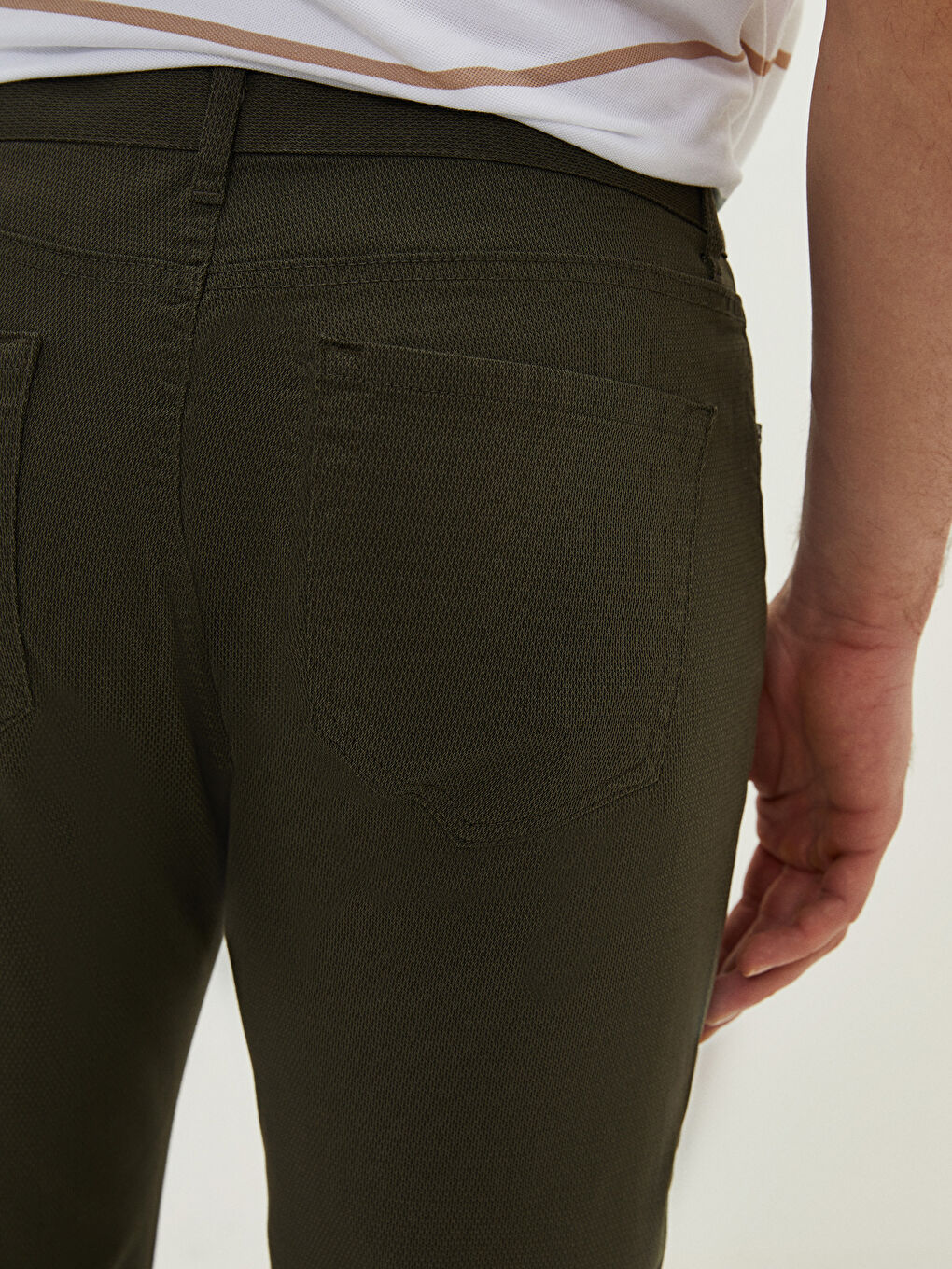 Редовна Кройка Текстурирани Мъжки Панталони-4