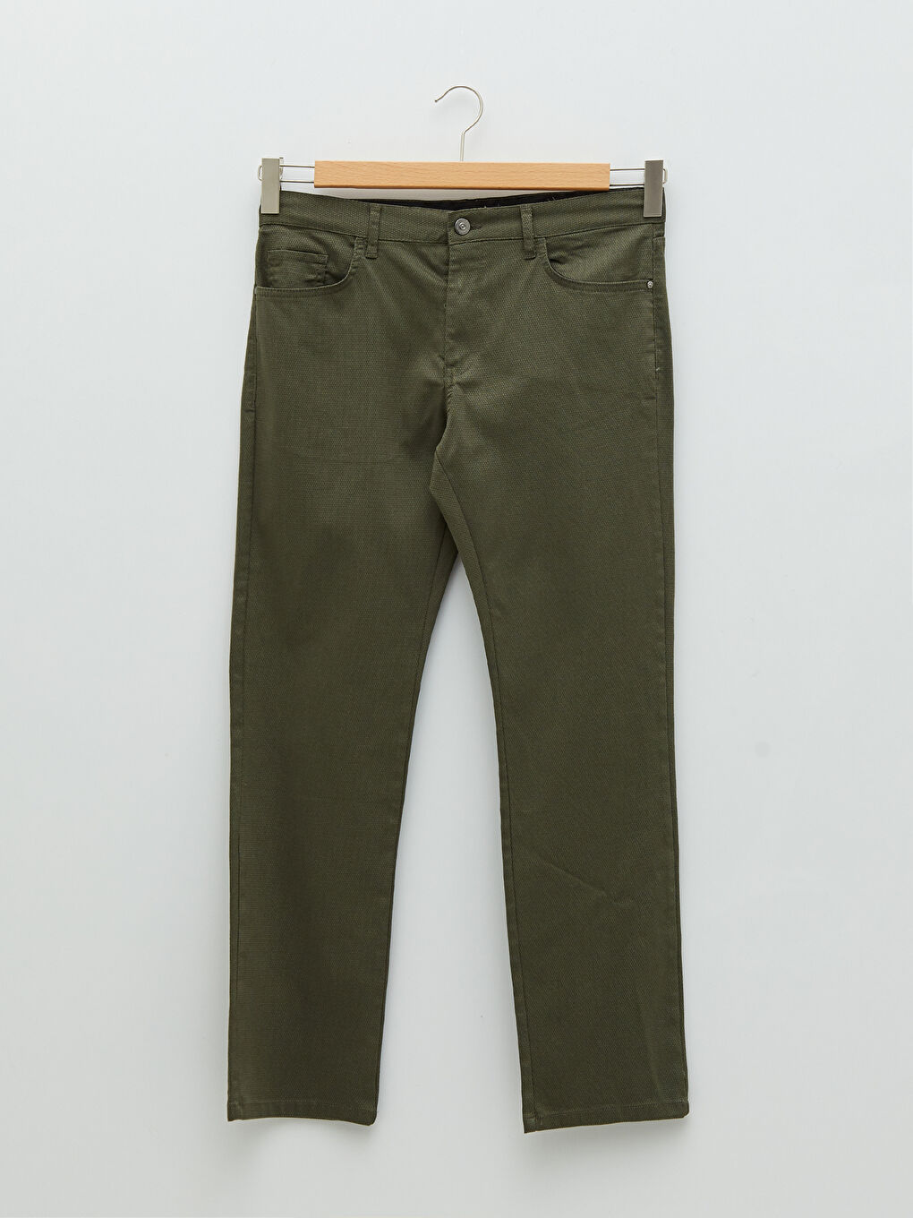 Редовна Кройка Текстурирани Мъжки Панталони-5