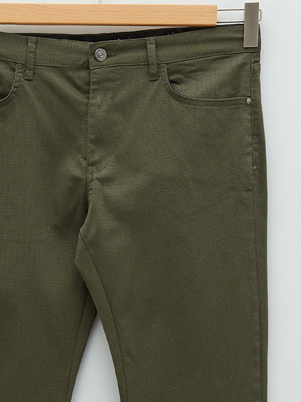 Редовна Кройка Текстурирани Мъжки Панталони-7