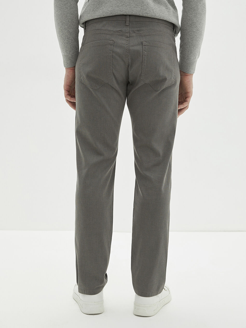 Regular Fit Textured Men's Trousers-5
