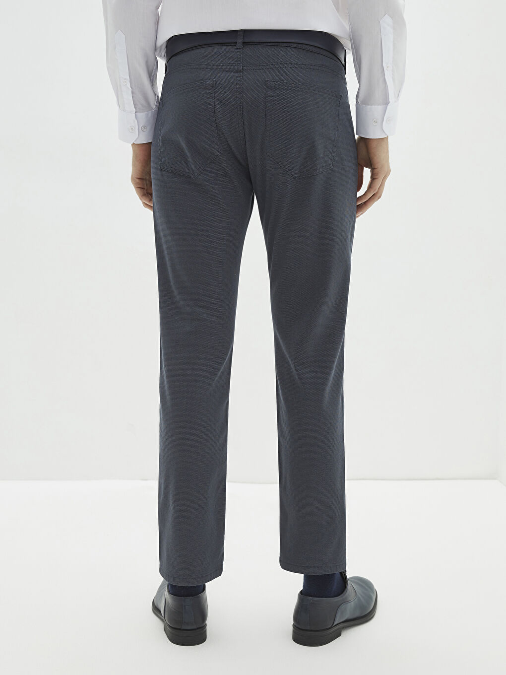 Regular Fit Textured Men's Trousers-4