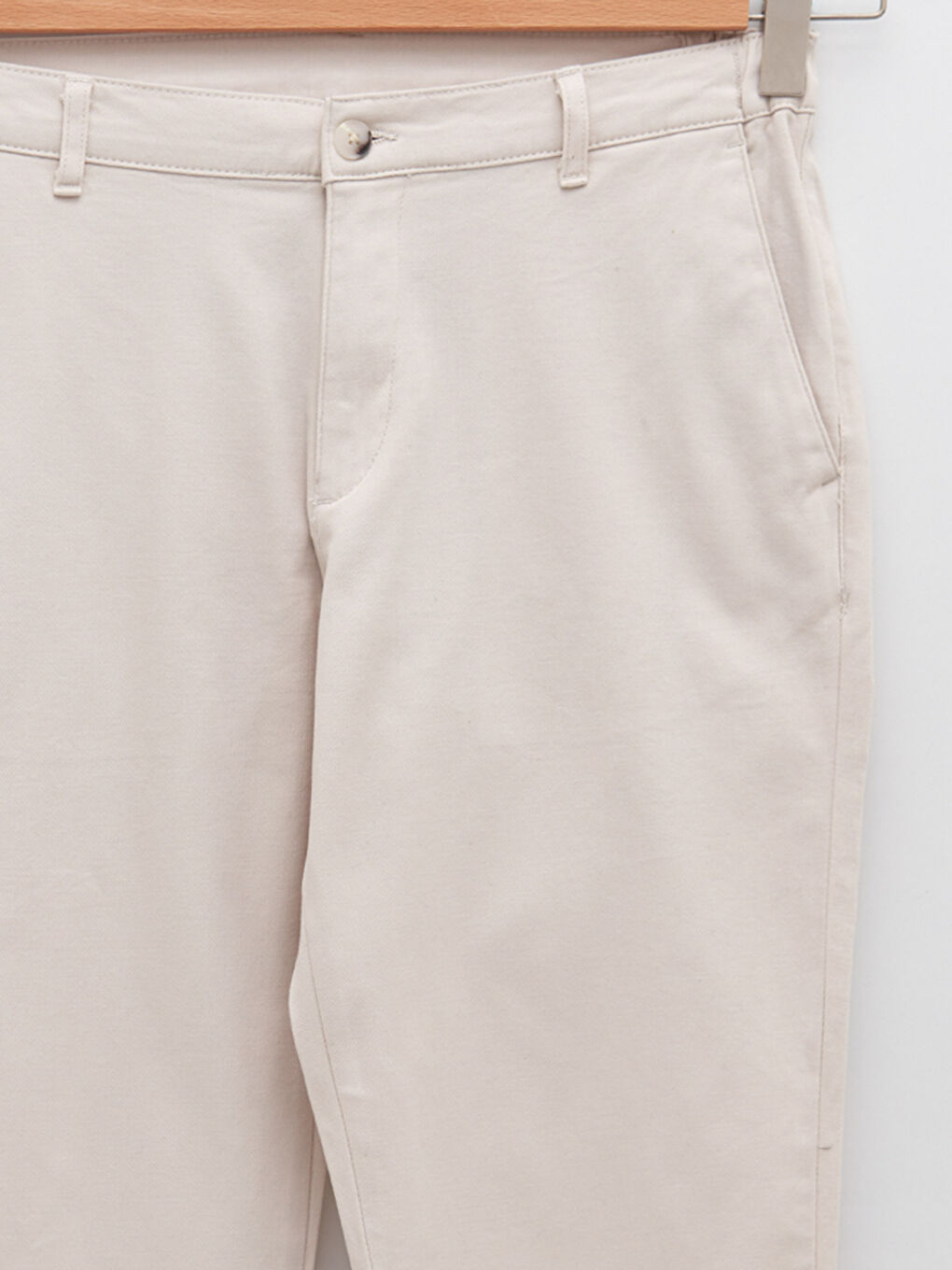 Slim Fit Twill Men's Trousers-5