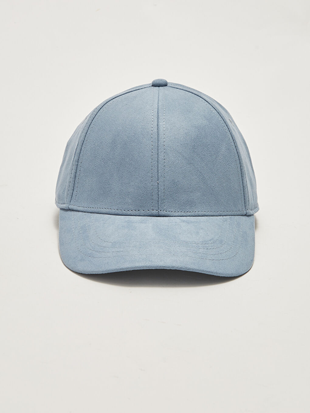 Mavi Erkek Düz Süet Kep Şapka-1