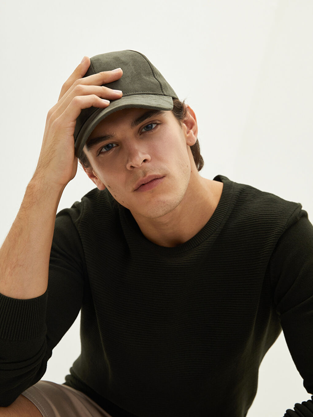 LC Waikiki Men's Flat Suede Cap Hat -S20637Z8-CRR