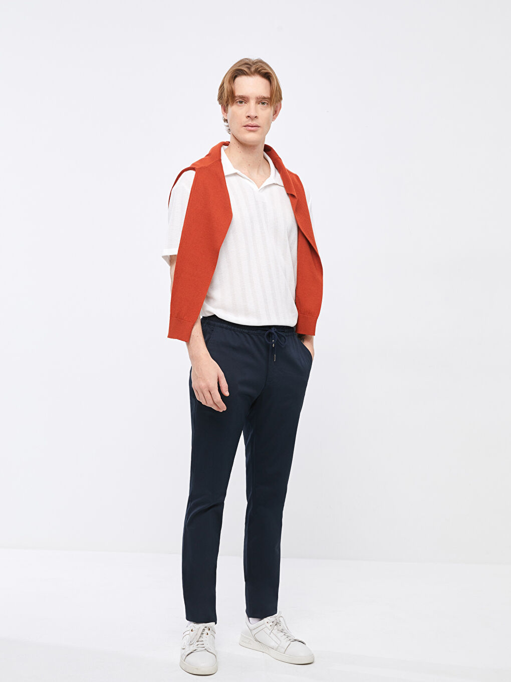 Slim Fit Gabardine Men's Chino Trousers-1