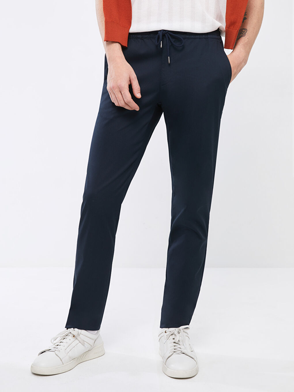 Slim Fit Gabardine Men's Chino Trousers-2