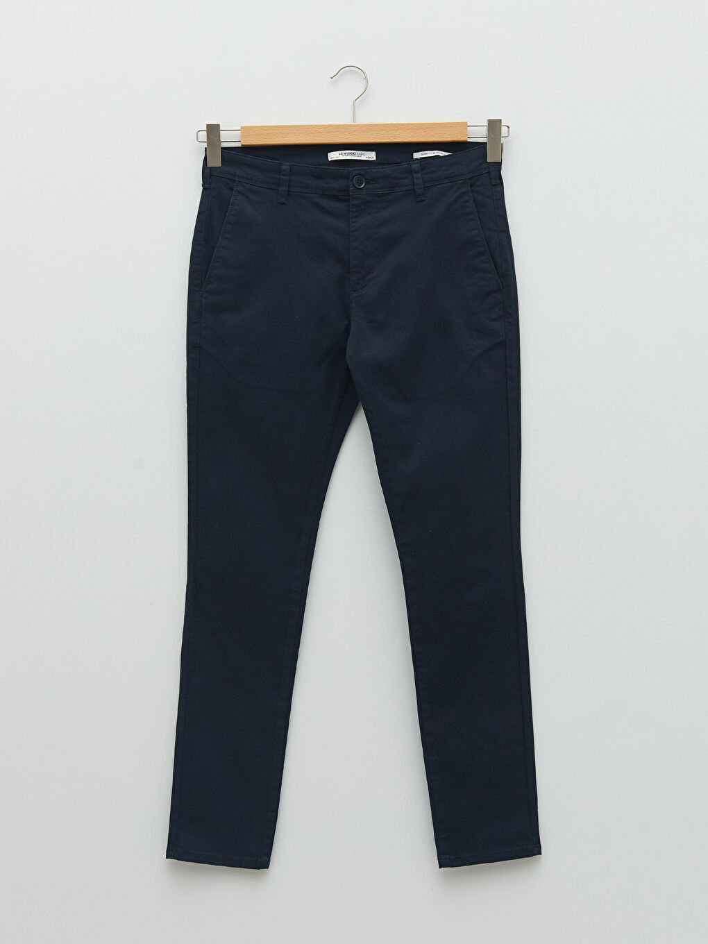 Lacivert Ekstra Dar Kalıp Gabardin Erkek Chino Pantolon-5